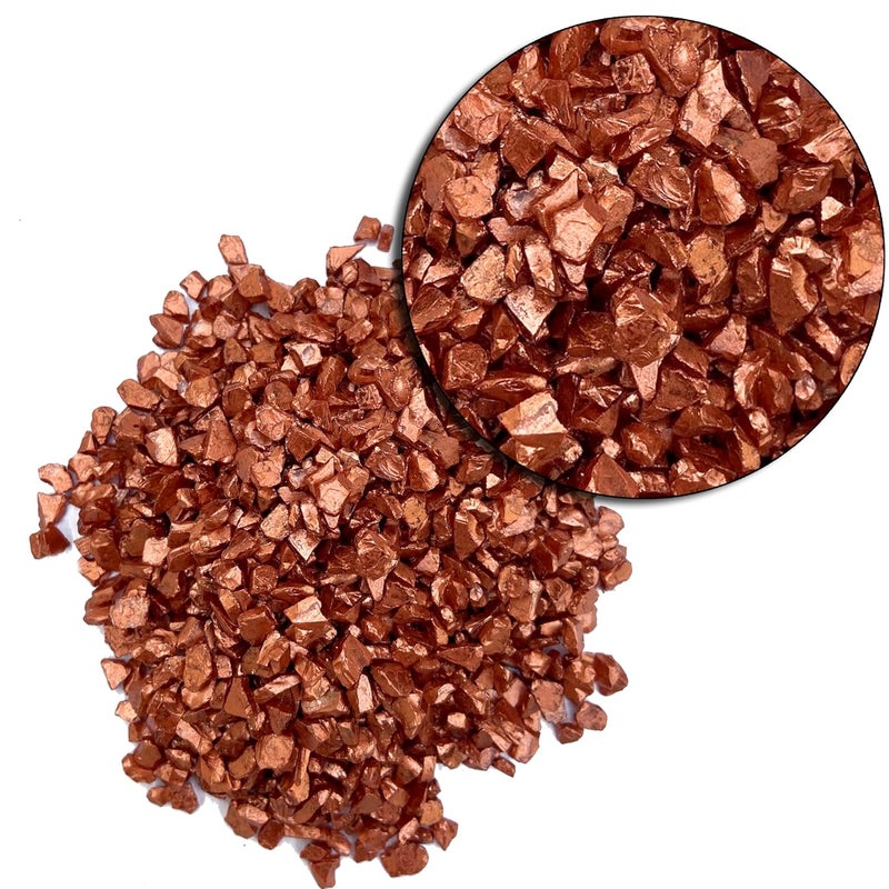 iParn 250 gram Crushed Glass 3-6mm Crushed Glass Crystals Resin Art Crafts Vase Filler Home Decorations (Brown) - Image 2
