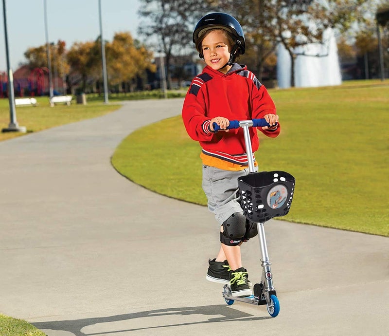 YL traV YL TRD Universal Scooter Basket Kids Bike Basket Handlebar for Boys & Girls (Black) - Image 2