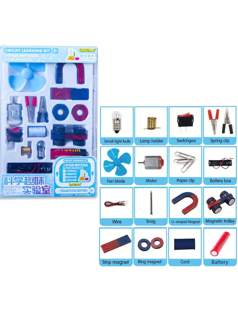 كرافت ماجيك مجموعة الدوائر الكهربائية STEM للأطفال - البناء باستخدام المغناطيس والمروحة ، تعلم العلوم والهندسة - لعبة ممتعة وتعليمية - Image 1