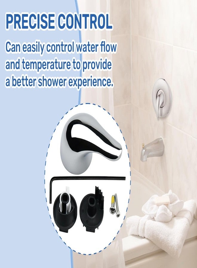SHLLKTTRY Replacement for 100657 Moen Tub/Shower Lever Handle,Compatible with Moen Posi-Temp Valve Systems,Compatible with Moentrol Valve,Single Handle Faucets for Adjust Water Volume and Temperature ,Chrome - Image 3
