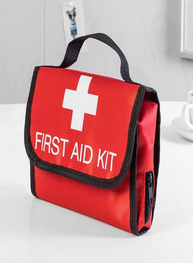 PAXLAMB First Aid Bag First Aid Kit Empty Medical Storage Bag Red Trauma Bag for Emergency First Aid Kits Car Workshop Cycling Outdoors (Red Folding) - Image 5