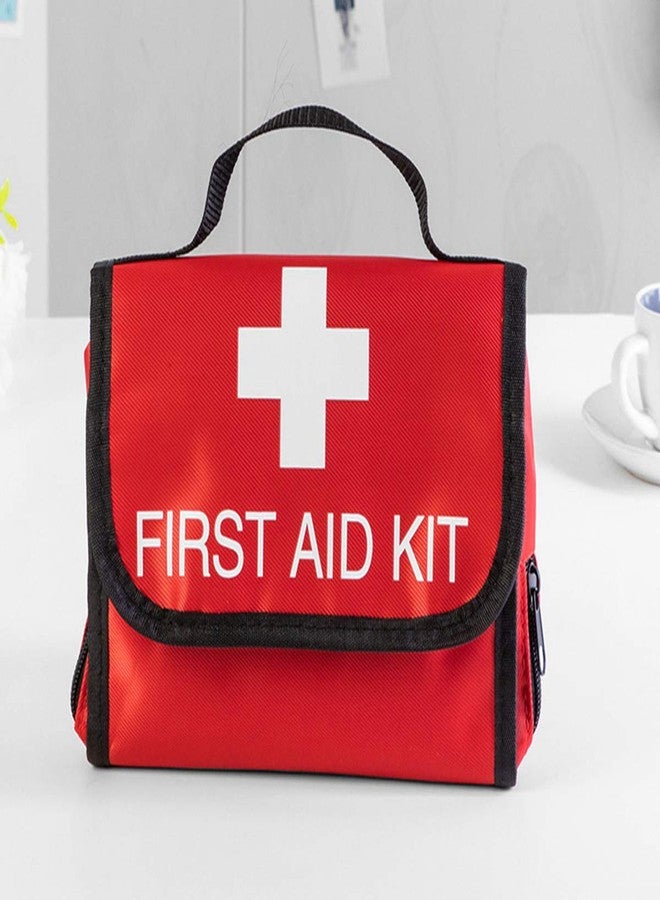 PAXLAMB First Aid Bag First Aid Kit Empty Medical Storage Bag Red Trauma Bag for Emergency First Aid Kits Car Workshop Cycling Outdoors (Red Folding) - Image 2