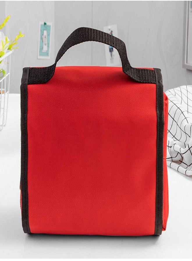 PAXLAMB First Aid Bag First Aid Kit Empty Medical Storage Bag Red Trauma Bag for Emergency First Aid Kits Car Workshop Cycling Outdoors (Red Folding) - Image 4