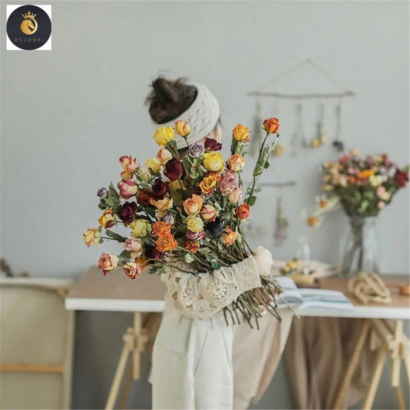 Bluejw M008 Suppliers Decor Dry Flower Bouquet – Forever Lasting Natural Real Dried Roses for Flower Arrangement, Premium Dried Plants for Home Décor - Image 4