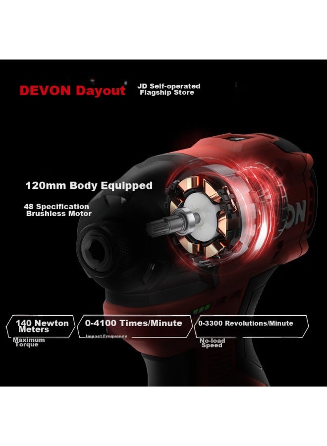Devon Dayou 12v Brushless Impact Driver 5767, Lithium Battery Drill, Hand Drill, Household Electric Screwdriver, Dual Battery 2.0, Fast Charging, Plastic Case - Image 4