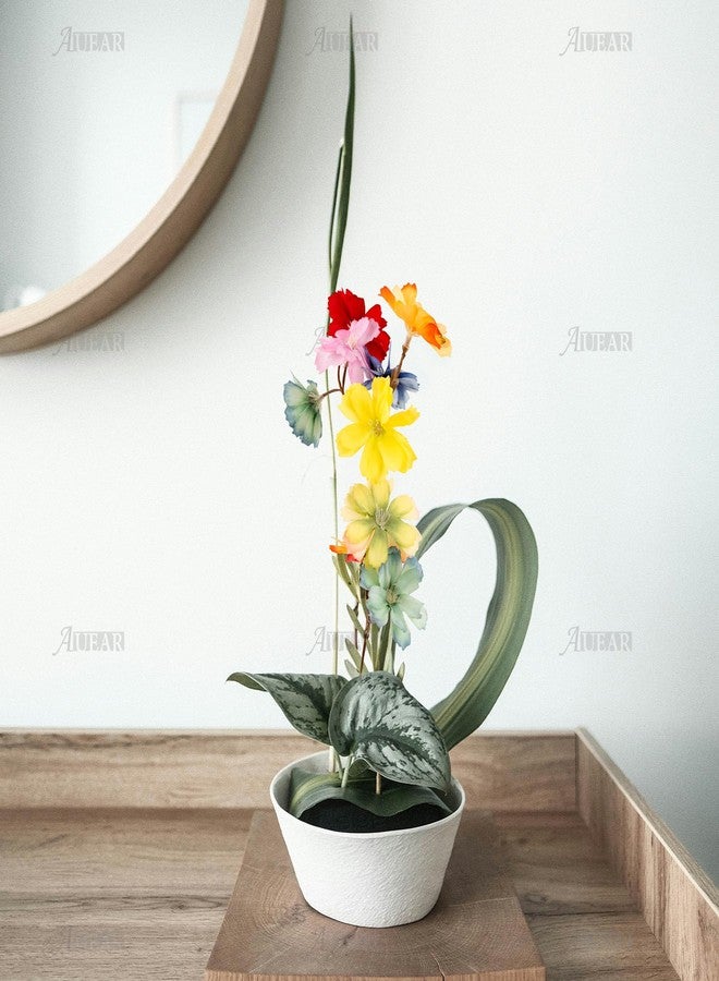 أوير، عبوة من 50 قطعة من رؤوس زهور الكرز الحريرية الاصطناعية، زينة زهور الفاوانيا المزيفة، مشابك شعر للعرائس، عصابات رأس، فساتين، إكسسوارات يدوية، ديكور حفلات الزفاف (ألوان متنوعة) - Image 4