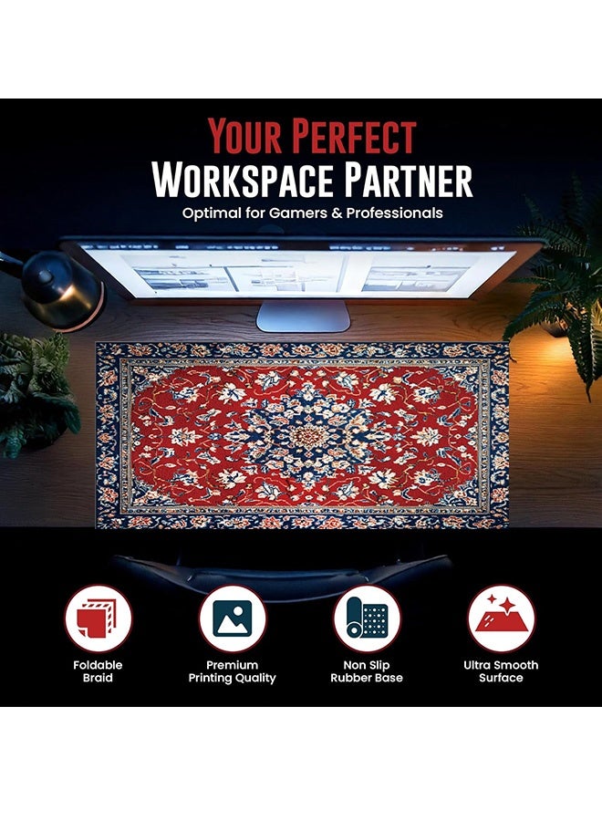 Large Desk Mouse Pad, Waterproof Gaming Mouse Pad, Gaming Mouse Pad, Keyboard Mousemat, Non-Slip Desk Mat, Thick Rubber Desk Pad Mouse Pad, Suitable for Gaming, Office, and Home Use 800 x 300 x 3mm  - Image 2