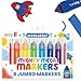 Ooly Thick Toddler Markers with Jumbo Grip Mighty Mega Triangle Tip Markers for Toddlers with Jumbo Barrel Perfect for Little Hands TRIANGLE TIP - Image 3