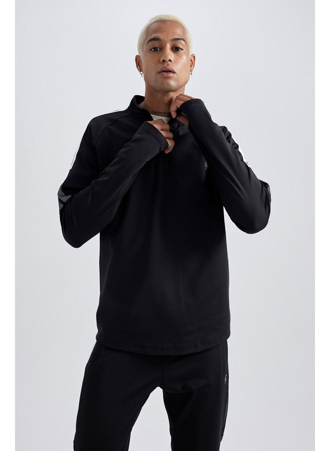 DeFacto Man Slim Fit High Neck Long Sleeve Sweatshirt - Image 5