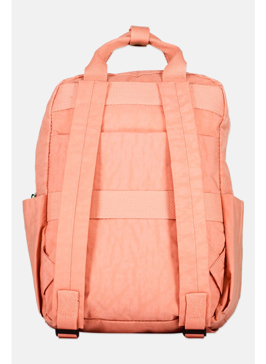 I Love Fashion Women Brand Logo Backpack 35 H x 26 L x 12 W cm, Peach  - Image 2