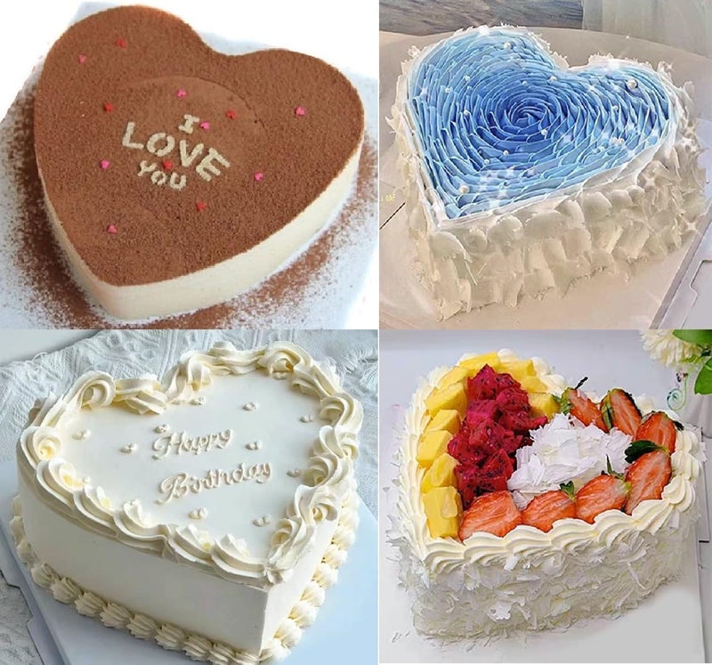 Ksdhotware Stainless Steel 6 Inch 8 Inch 10 Inch Heart Shaped Cake Ring Molds Set, Heart Shaped Cake Cutter， Dessert Pastry Ring for Layering Mousse & Sponge Cakes Birthday Valentine's Day Wedding Festivals - Image 2