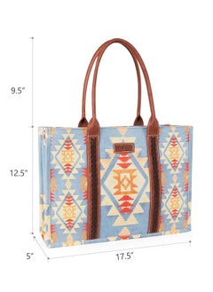 Wrangler Aztec Tote Bag for Women Boho Shoulder Purses and Handbags  - Image 5