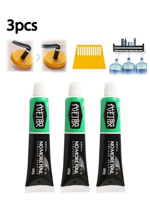 3pcs Super Glue Liquid White Glue Quick Drying Glue Strong Adhesive Sealant Fix Glue