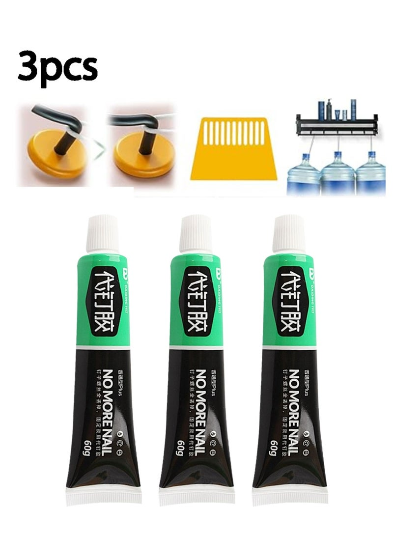 3pcs Super Glue Liquid White Glue Quick Drying Glue Strong Adhesive Sealant Fix Glue - Image 1