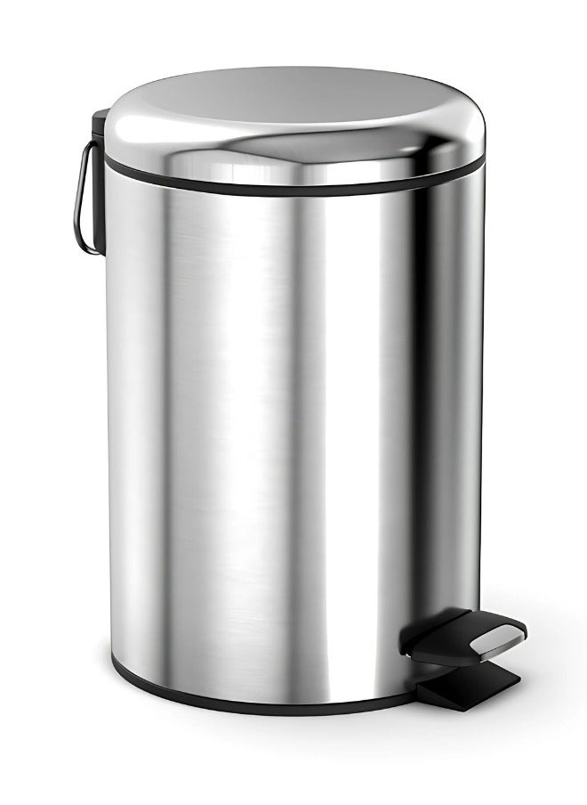 AKC 5 Liters Matte Finish Step Trash Can | Quiet-Close Lid, Fingerprint-Proof, Stainless Steel | Sleek Pedal Bin for Kitchen, Bathroom & Home Use  - Image 1