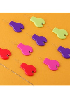 10pcs Plastic Simple Hand Sewing Needle Threaders, Needle Threader Plastic Kit Hand Sewing Simple Threader for Stitching Household Sewing (Wrench Style)