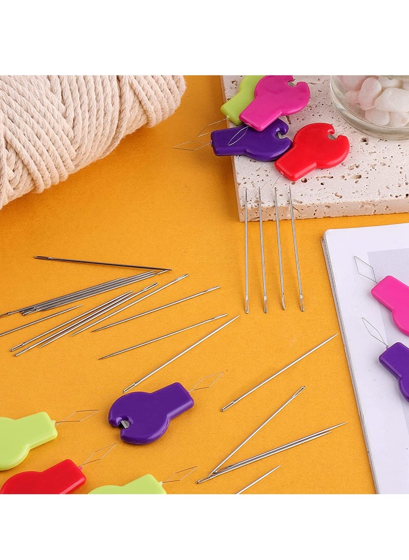SYOSI - 10pcs Plastic Simple Hand Sewing Needle Threaders, Needle Threader Plastic Kit Hand Sewing Simple Threader for Stitching Household Sewing (Wrench Style) - Image 1