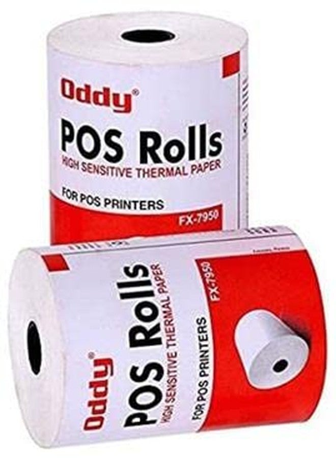 ODDY FX-7925 Paper Rolls Thermal Paper Rolls 79mm (Width) X 25 Mtrs (Length), Pack Of 10 Rolls - Image 1