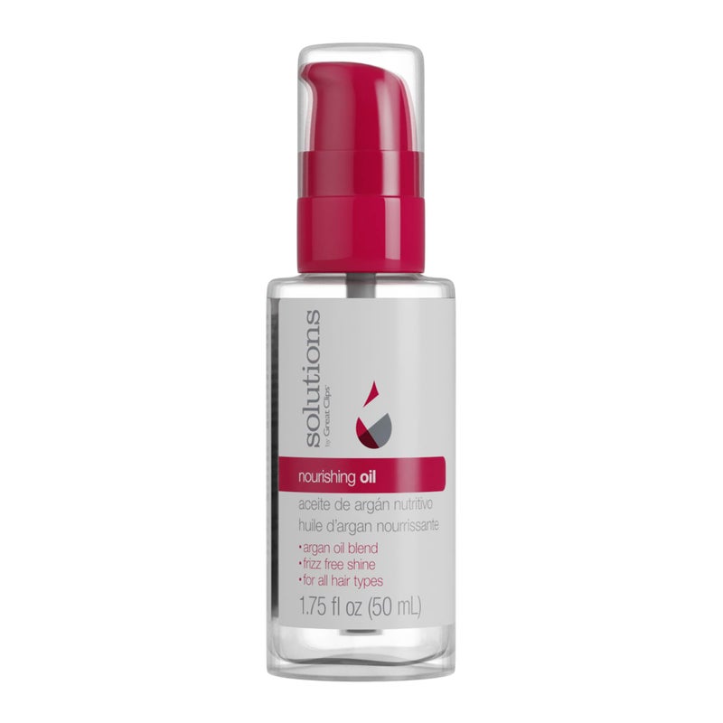 GREAT CLIPS Solutions Nourishing Oil, 1.75oz | Argan-Oil Blend Hydrates Hair & Skin | Great for Dry, Damaged Hair - Image 1