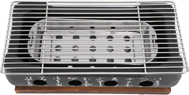 YDuupxe Japanese Charcoal BBQ Grill Japanese BBQ Grill Stove, Charcoal Barbecue Stove Portable Mini Multifunctional Aluminum Alloy with Base for Camping Family (XL) - Image 1