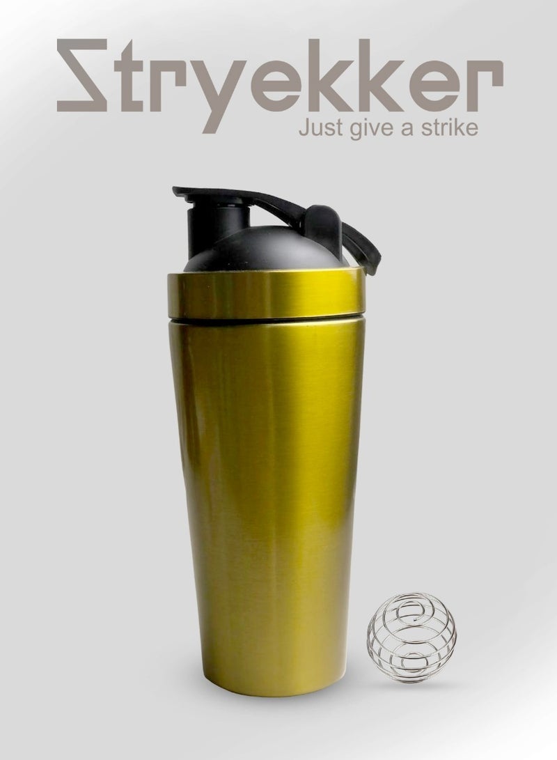 Stryekker Elite Gold Steel Shaker Bottle – For Bold, Stylish Gains - Image 1