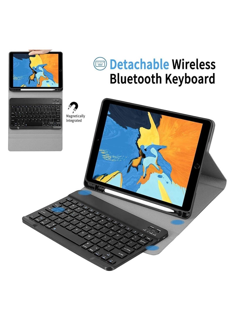ELTRAZONE Keyboard Case for iPad 9th Generation (2021)/8th Gen/7th Gen 10.2 Inch, Detachable Wireless with Pencil Holder Stand Folio Keyboard Cover for New iPad 9th Gen/8th Gen/7th Gen - Image 2