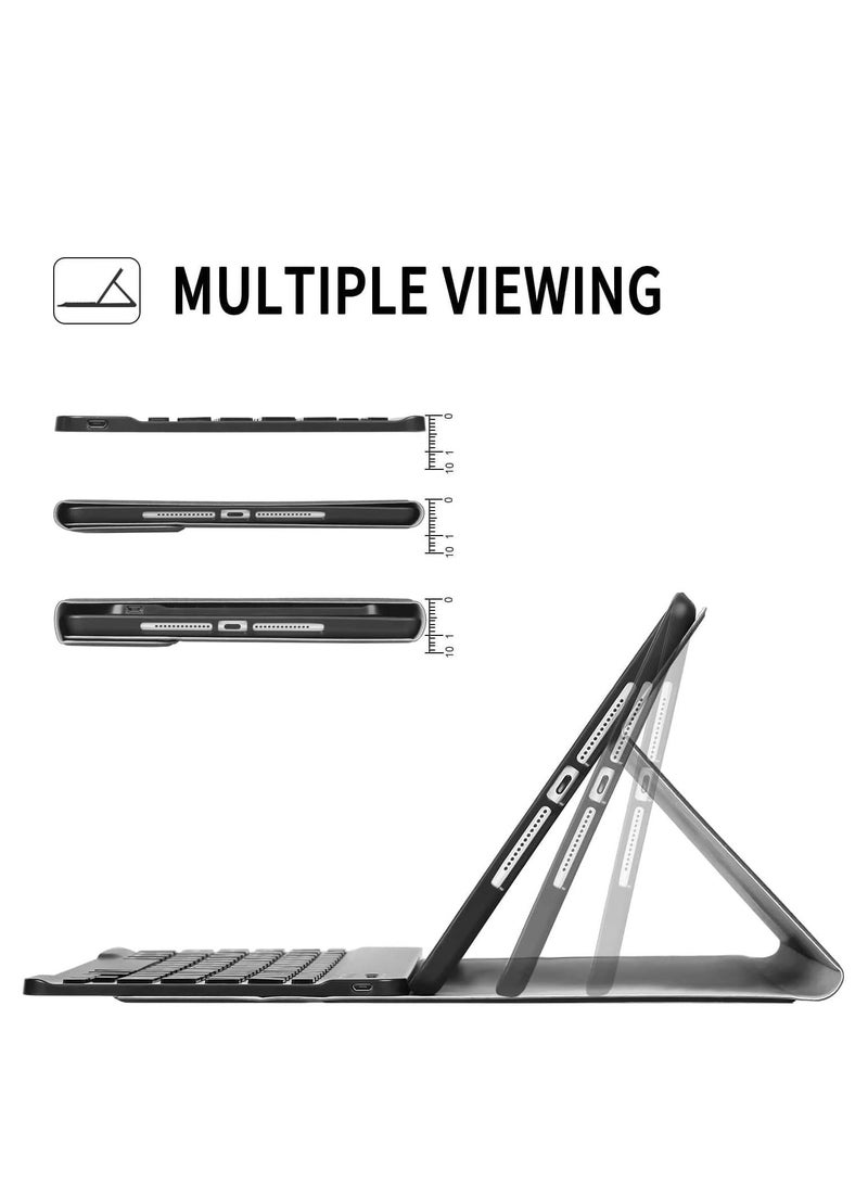 ELTRAZONE Keyboard Case for iPad 9th Generation (2021)/8th Gen/7th Gen 10.2 Inch, Detachable Wireless with Pencil Holder Stand Folio Keyboard Cover for New iPad 9th Gen/8th Gen/7th Gen - Image 3