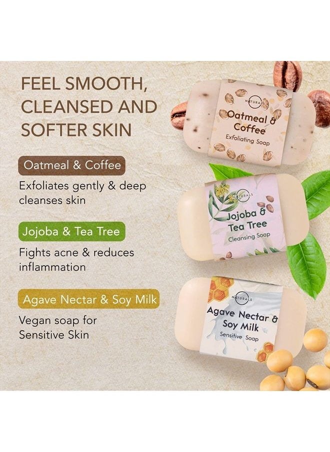 O Naturals 100% Natural Bar Soap - Assorted 6 PCS Soap Gift Set - Organic Ingredients & Essential Oils - Spa Gifts for Women & Men, Body Wash Soap Bar & Face Soap - Natural Soap - Mother's Day Gifts  - Image 4