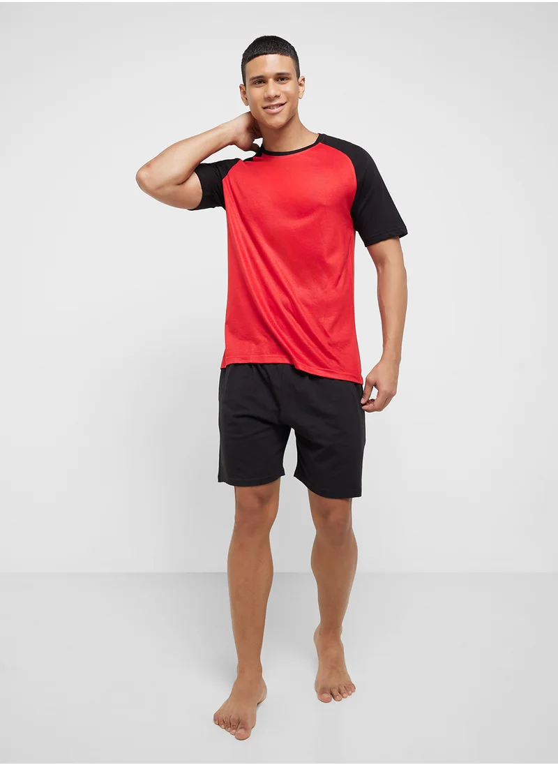 سفنتي فايف Nightwear T-Shirt & Shorts Set