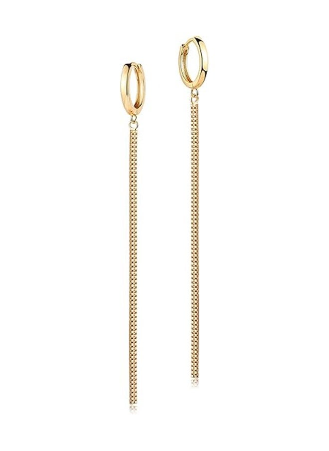 Mevecco Women Huggie Hoop Earrings Gold Ear Stud Cuff 14K Gold Filled Small Boho Beach Simple Delicate Handmade Hypoallergenic Jewelry Gift  - Image 1