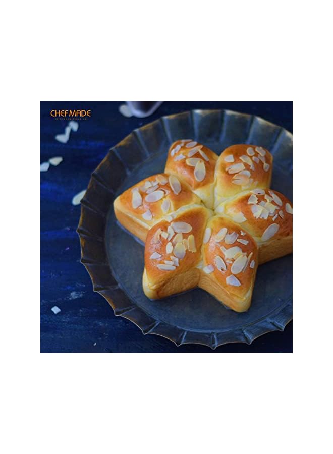 صينية كيك على شكل نجمة، سطح ماسي غير لاصق مقاس 8 بوصة، أدوات خبز ولحم للفرن والخبز الفوري (ذهبي شامبانيا) - Image 3