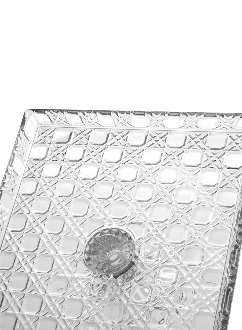 Elegant - A Multi-Use Glass Serving Dish With A Base For Sweets And Fruits, Size 31X26X11.5 Cm - Image 1
