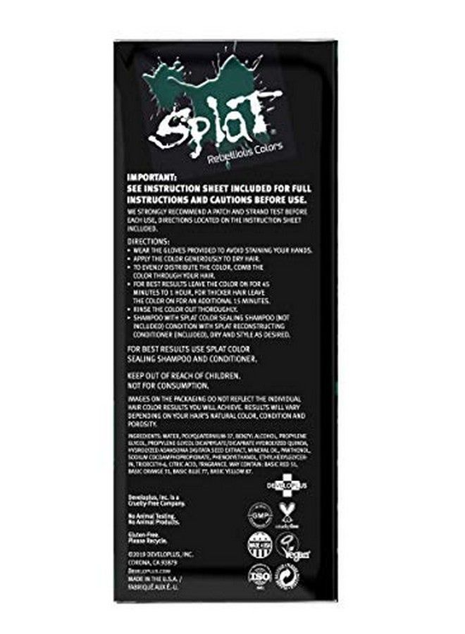 SPLAT Hair Rebellious Colors 30 Wash Hair Color Kit Midnight Jade 6 Oz - Image 4