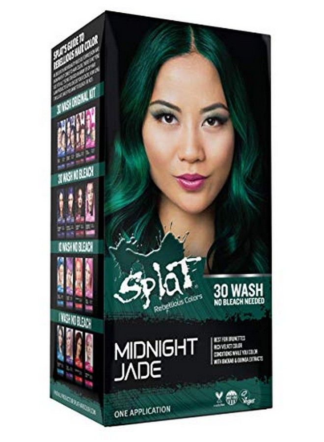 SPLAT Hair Rebellious Colors 30 Wash Hair Color Kit Midnight Jade 6 Oz - Image 1