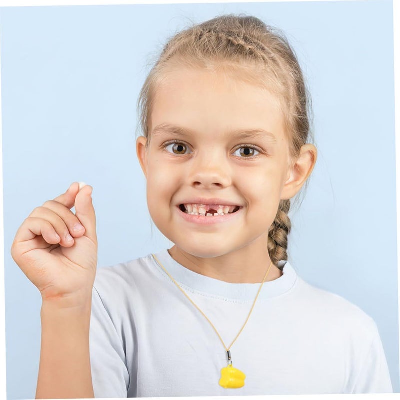10 Pcs Tooth Necklace Storage Box Shower Favor For Boys Girls Pink - Image 5