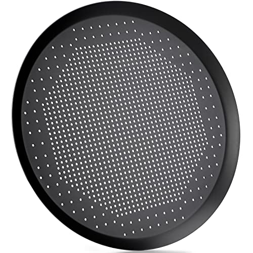 Beasea Pizza Pan with Holes, 13 Inch Pizza Pan Aluminum Alloy Round Vented Pizza Pans Heavy Duty Pizza Crisper Pan Pizza Baking Tray Bakeware for Home Restaurant Kitchen - Image 1