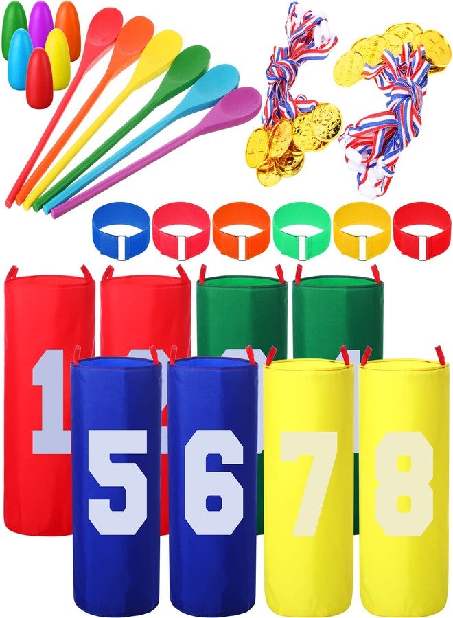 Yunsailing 40 Packs Outdoor Games Potato Sack Race Bags for Kids and Adults, with 3 Legged Race Bands, Egg and Spoon Race Backyard Field Day Birthday Party Games Outdoor Carnival Lawn Games Kids and Family - Image 1