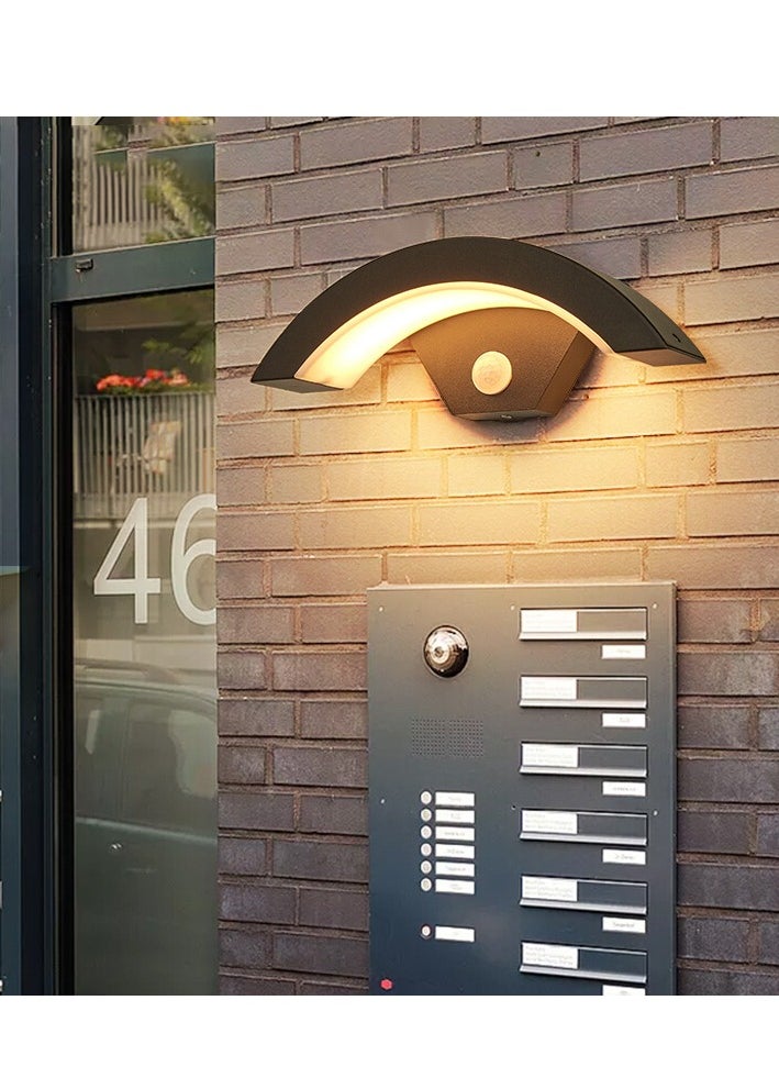 Goeco Outdoor LED Wall Light with Motion Sensor, Anthracite Gray Aluminum External Lamp, Outdoor Lamp  - Image 2