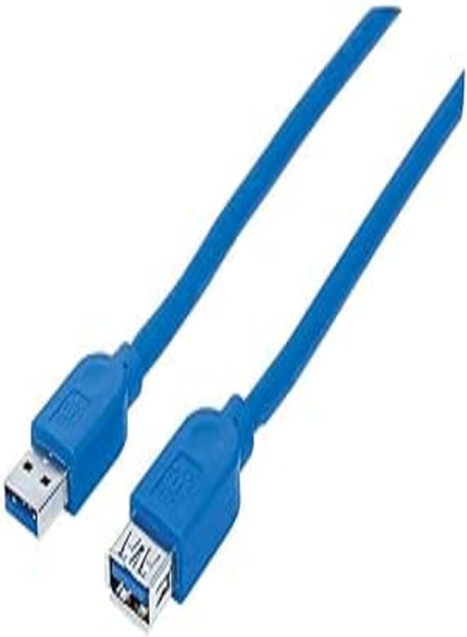 Manhattan 325394 SuperSpeed USB Extension Cable USB 3.0 Type-A Male to Type-A Female -5 Gbps 1 m (3 ft.) - Blue