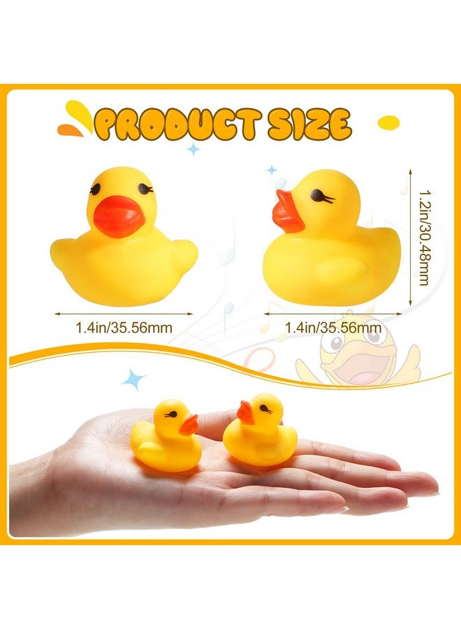 Zhanmai Zhanmai 300 Pcs Rubber Duck Bath Toys, Mini Float Squeak Ducks Bulk for Tiny Baby Shower Preschool Bathtub Toy Pool Party Supplies Birthday, Yellow(1.57 x 1.57 x 1.18 Inch) - Image 2