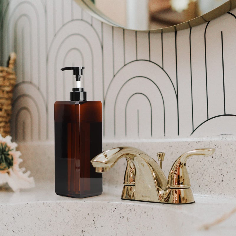 Suream Large Pump Bottles for Shampoo and Conditioner, 3Packs 33.8oz Empty Cosmetic Dispenser with 4PCS Lables, Refillable Shower Press Dispensers for Bathroom, Bedroom, Washroom, Hotel - Image 2