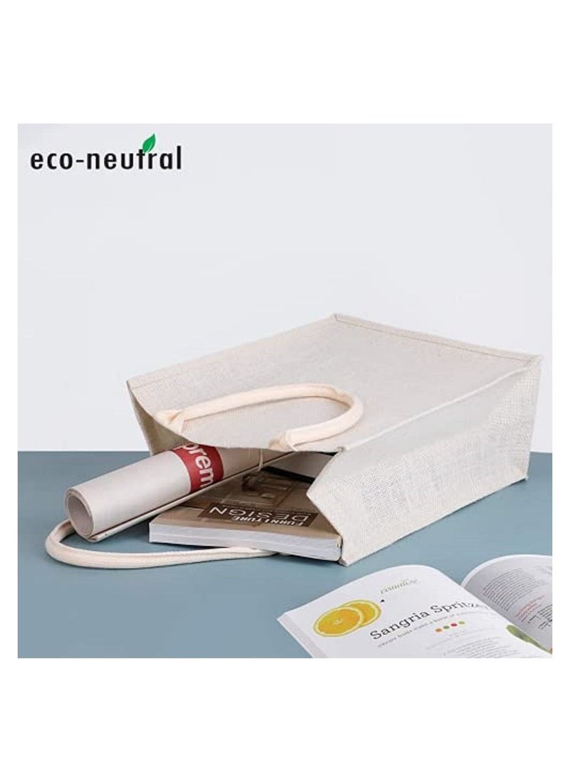 Eco-neutral - Eco-friendly Reusable Grocery Jute Tote Shopping Bag - Image 1