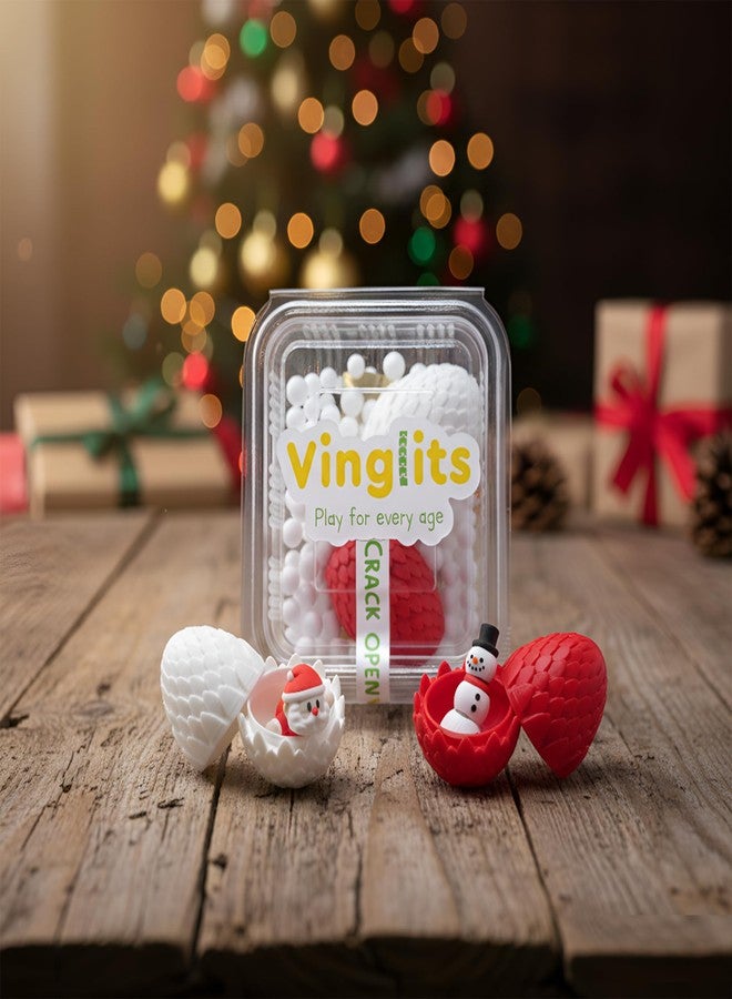 Vinglits Mysteryy Eggs – 3D Printed Animal Fidget Toys – Collectible Fidget Toys – Christmas Theme – Packs of 2, 6 – Fun for Kids & Gifting (Christmas Mysteryy Eggs, Pack of 2) - Image 2