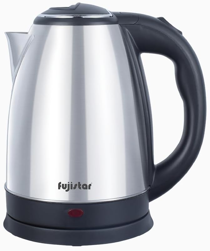 Fujistar FSKT400 Electric Kettle, 1.8L, Stainless Steel, 1500W, Auto Shut-Off, 360° Rotational Base - Image 1