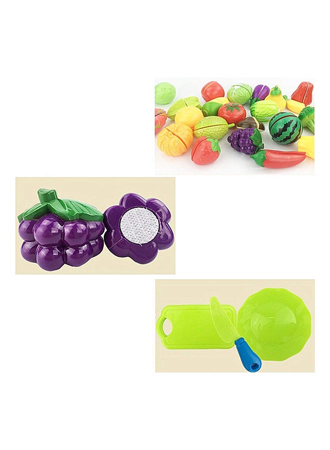 16-Piece Vegetable Fruit Kitchen Educational Play Set - Image 4