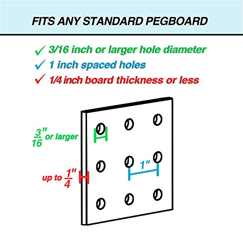 Right Arrange RightArrange Pegboard Baskets, Set of 3 Black - Hooks to Any Peg Board - Square Style Baskets Hold More - Organize Tools, Workbench, Accessories, Garage Storage - Wall Organizer Attachments - Image 4