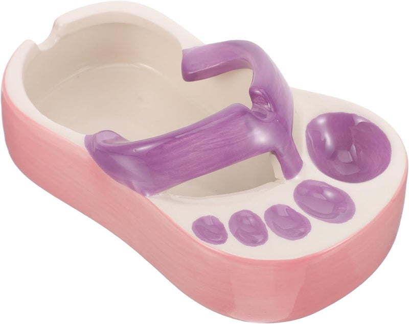 Ceramic Slipper Ashtray Decorative Ash Container Butts Holder Tabletop Craft for Living Room Desktop Smoke Accessories - Image 1