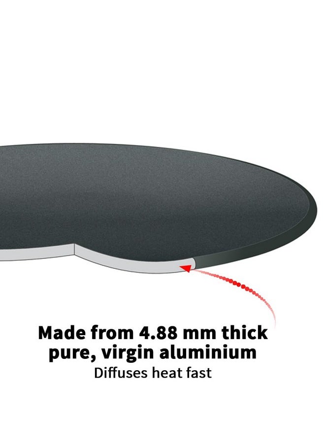Hawkins Hawkins Futura 30 cm Tava, Hard Anodised Tawa with Plastic Handle, Black (AT30P)  - Image 2