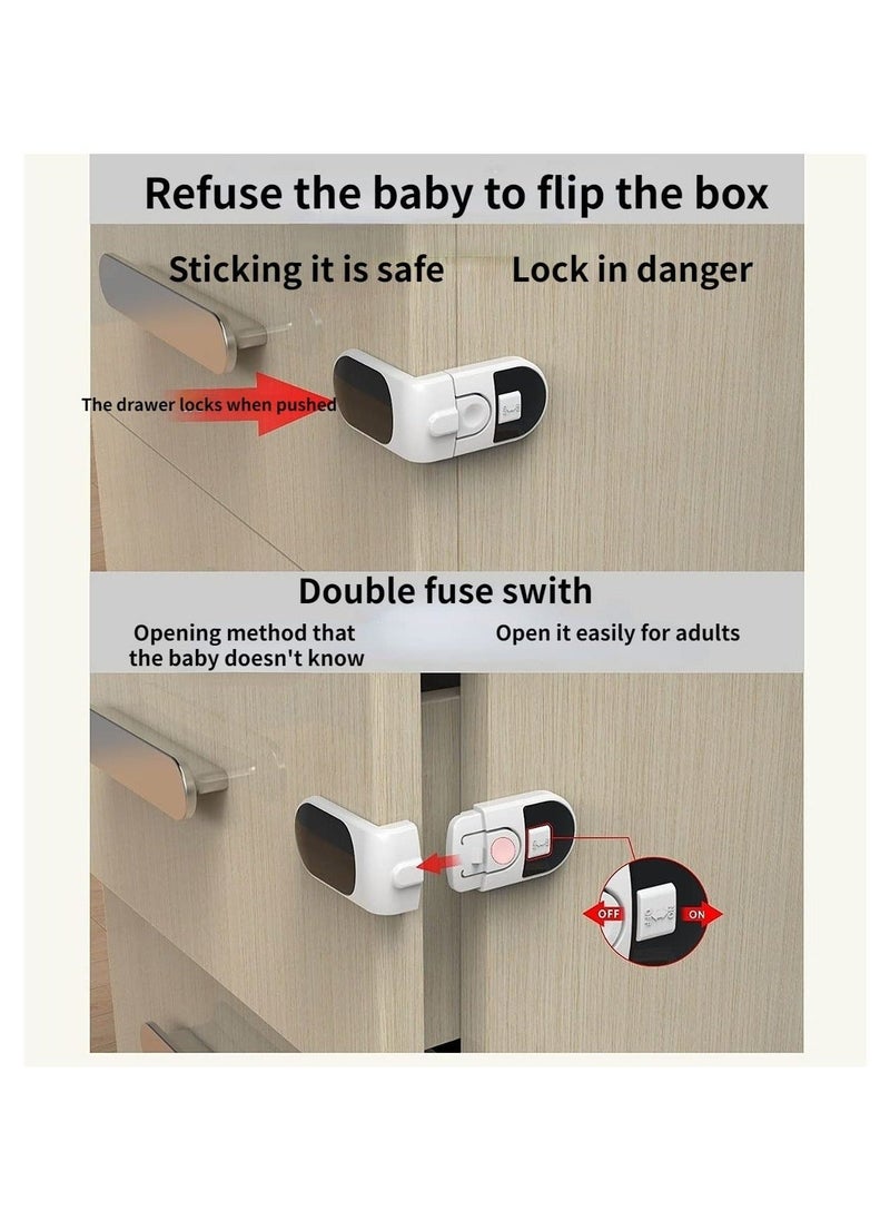 4 Pcs Child Safety Refrigerator Lock for Home Fridge Freezer Door Proof Locks,Kids Safety Cabinet Locks,Anti-Opening Refrigerator Lock - Image 5