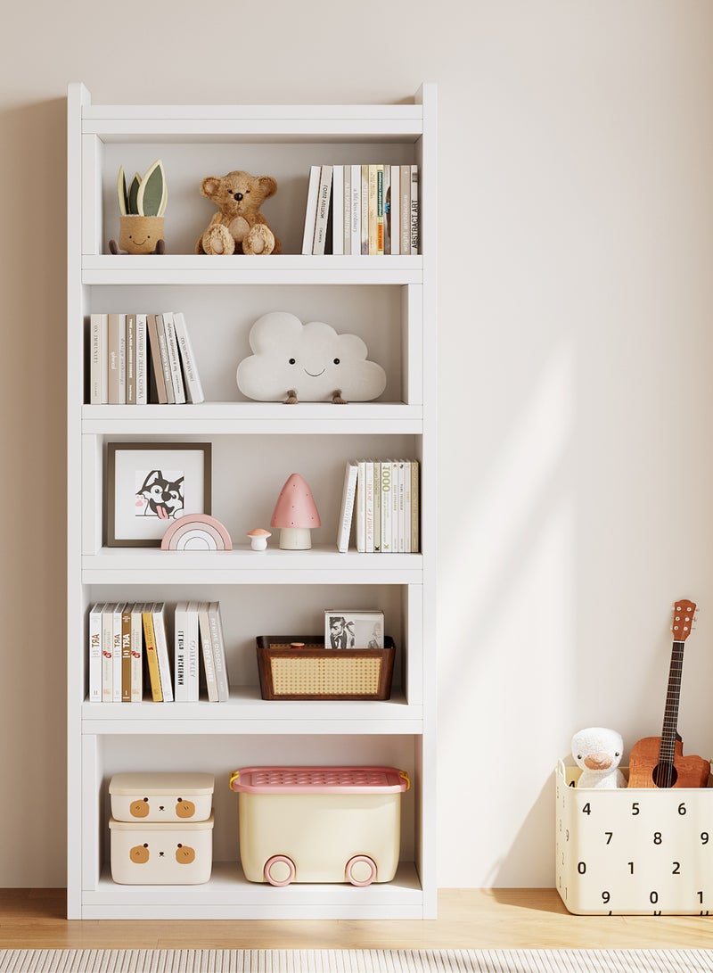 GoldenLike  خزانة كتب قابلة للتمديد، خزانة عرض قائمة على الأرض بخمس طبقات، خزانة كتب قابلة للسحب، رف كتب مفتوح، خزانة عرض متعددة الأغراض، خزانة لوازم مكتبية منزلية (SGG025B-5) - Image 2